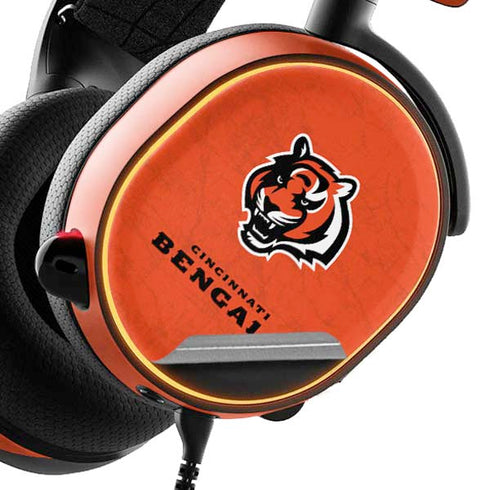 NFL Cincinnati Bengals - Alternate Distressed SteelSeries Arctis 3 Skin