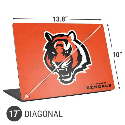 NFL Cincinnati Bengals - Alternate Distressed Universal Laptop 17in (13.8 x 10in) Skin