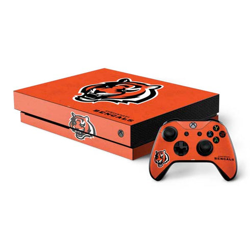 NFL Cincinnati Bengals - Alternate Distressed Xbox One X Bundle Skin
