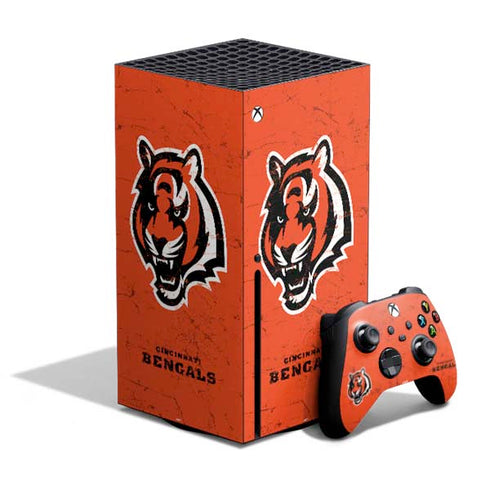 NFL Cincinnati Bengals - Alternate Distressed Xbox Series X Bundle Skin