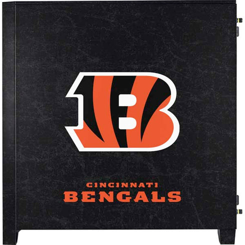NFL Cincinnati Bengals - Distressed Corsair 4000D Tempered Glass Mid-Tower ATX Case Skin