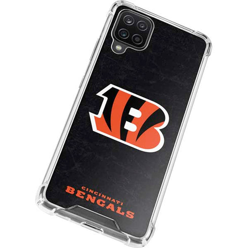 NFL Cincinnati Bengals - Distressed Galaxy A12 Clear Case