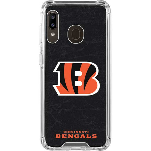 NFL Cincinnati Bengals - Distressed Galaxy A30 Clear Case