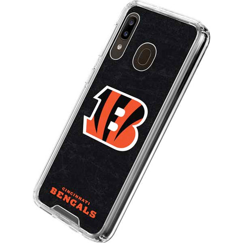 NFL Cincinnati Bengals - Distressed Galaxy A30 Clear Case