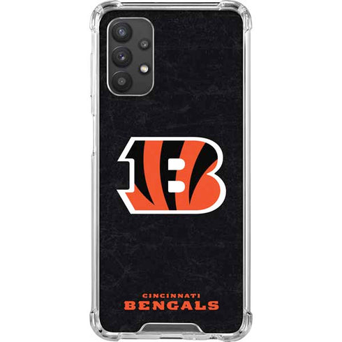 NFL Cincinnati Bengals - Distressed Galaxy A32 5G Clear Case