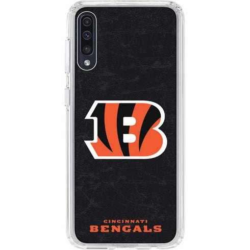 NFL Cincinnati Bengals - Distressed Galaxy A50 Clear Case