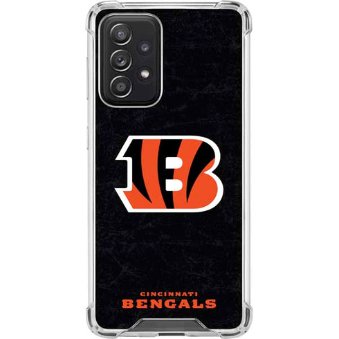 NFL Cincinnati Bengals - Distressed Galaxy A52 5G Clear Case