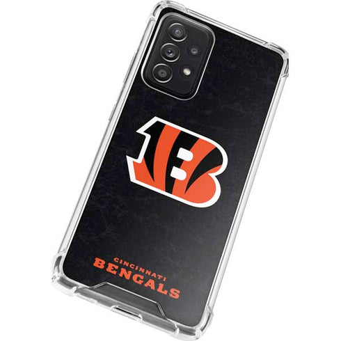 NFL Cincinnati Bengals - Distressed Galaxy A52 5G Clear Case