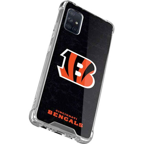 NFL Cincinnati Bengals - Distressed Galaxy A71 5G Clear Case