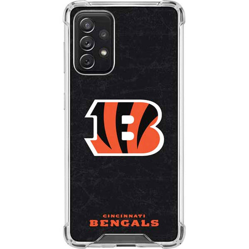 NFL Cincinnati Bengals - Distressed Galaxy A72 5G Clear Case
