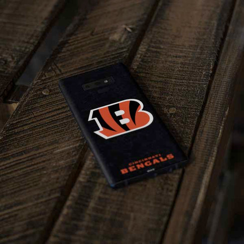 NFL Cincinnati Bengals - Distressed Galaxy Note 9 Skin