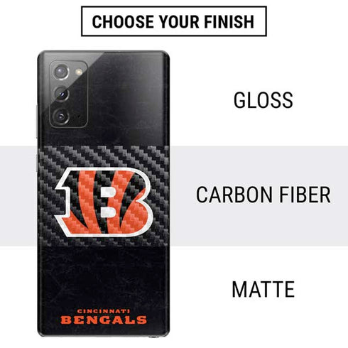 NFL Cincinnati Bengals - Distressed Galaxy Note20 5G Skin