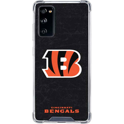 NFL Cincinnati Bengals - Distressed Galaxy S20 FE Clear Case