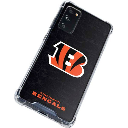 NFL Cincinnati Bengals - Distressed Galaxy S20 FE Clear Case