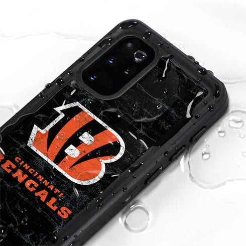 NFL Cincinnati Bengals - Distressed Galaxy S20 Plus Waterproof Case