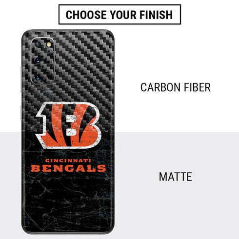 NFL Cincinnati Bengals - Distressed Galaxy S20 Skin