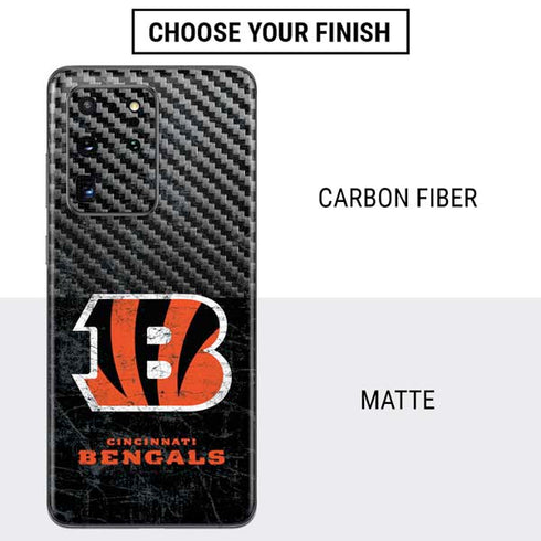 NFL Cincinnati Bengals - Distressed Galaxy S20 Ultra 5G Skin