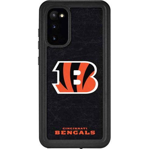 NFL Cincinnati Bengals - Distressed Galaxy S20 Waterproof Case