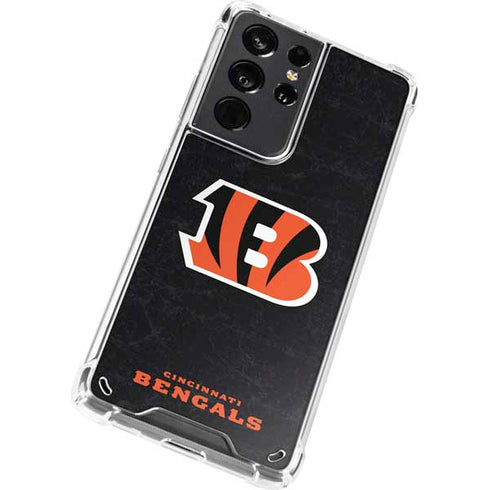 NFL Cincinnati Bengals - Distressed Galaxy S21 Ultra 5G Clear Case