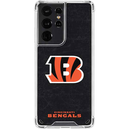NFL Cincinnati Bengals - Distressed Galaxy S21 Ultra 5G Clear Case