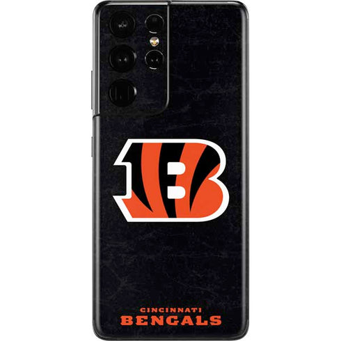 NFL Cincinnati Bengals - Distressed Galaxy S21 Ultra 5G Skin