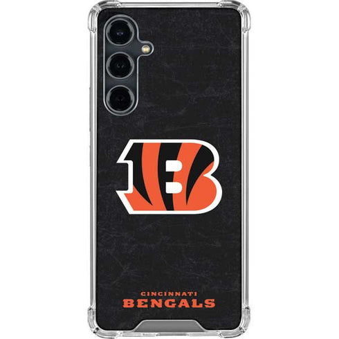NFL Cincinnati Bengals - Distressed Galaxy S23 FE Clear Case