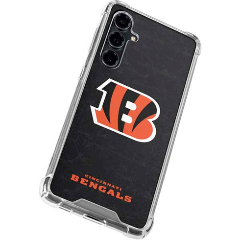 NFL Cincinnati Bengals - Distressed Galaxy S23 FE Clear Case