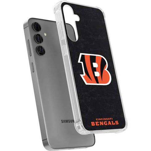 NFL Cincinnati Bengals - Distressed Galaxy S24 Plus Clear Case
