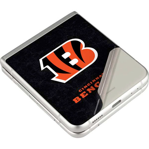 NFL Cincinnati Bengals - Distressed Galaxy Z Flip3 5G Skin