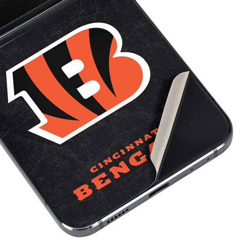 NFL Cincinnati Bengals - Distressed Galaxy Z Flip5 5G Skin