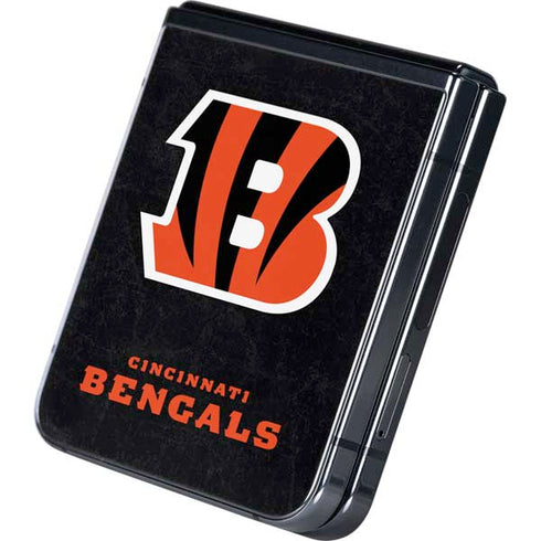 NFL Cincinnati Bengals - Distressed Galaxy Z Flip5 5G Skin