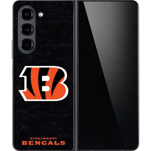 NFL Cincinnati Bengals - Distressed Galaxy Z Fold5 5G Skin