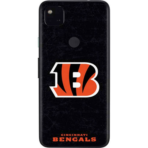 NFL Cincinnati Bengals - Distressed Google Pixel 4a Skin