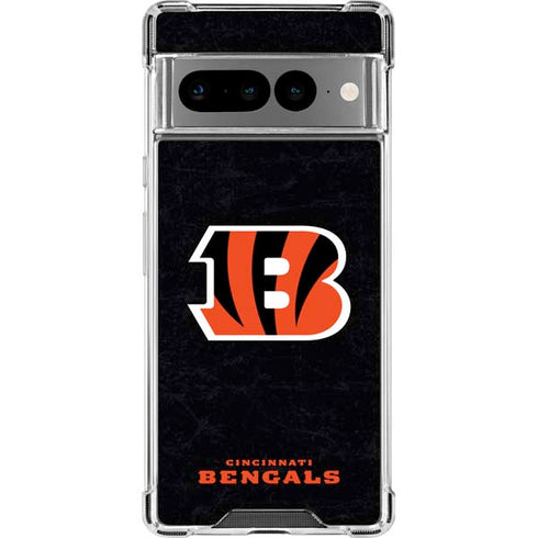 NFL Cincinnati Bengals - Distressed Google Pixel 7 Pro Clear Case