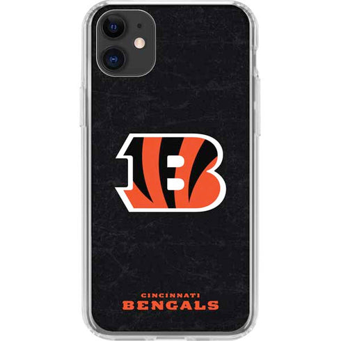 NFL Cincinnati Bengals - Distressed iPhone 11 Clear Case
