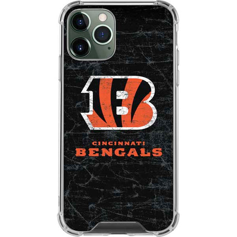 NFL Cincinnati Bengals - Distressed iPhone 11 Pro Max Clear Case