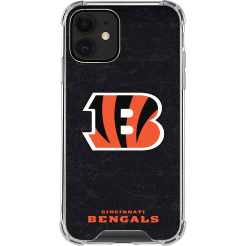 NFL Cincinnati Bengals - Distressed iPhone 12 Clear Case