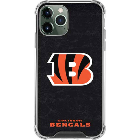 NFL Cincinnati Bengals - Distressed iPhone 12 Pro Max Clear Case