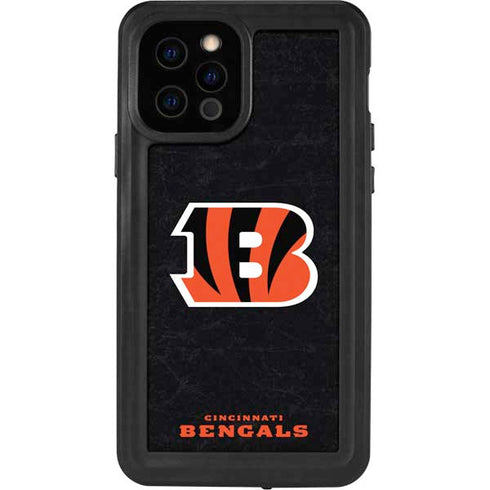 NFL Cincinnati Bengals - Distressed iPhone 12 Pro Waterproof Case