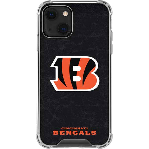 NFL Cincinnati Bengals - Distressed iPhone 13 Mini Clear Case