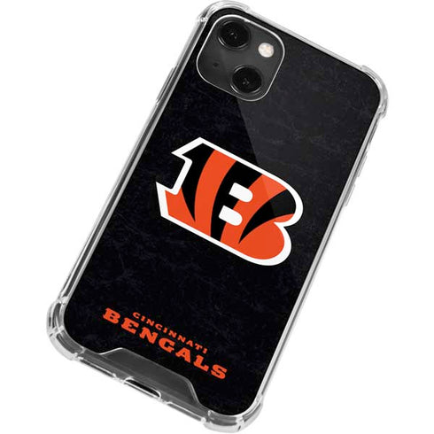NFL Cincinnati Bengals - Distressed iPhone 14 Plus Clear Case