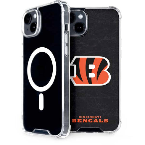 NFL Cincinnati Bengals - Distressed iPhone 15 Plus MagSafe Case