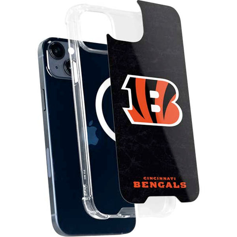 NFL Cincinnati Bengals - Distressed iPhone 15 Plus MagSafe Case