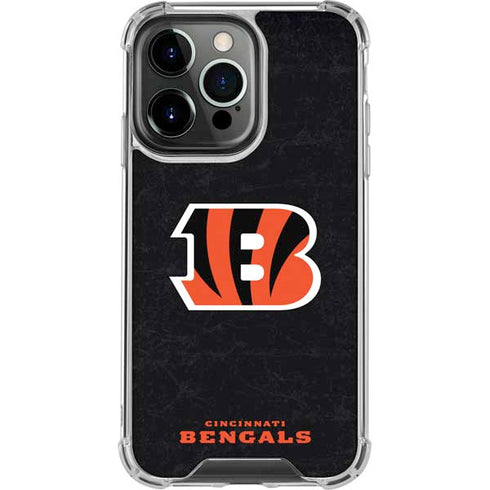 NFL Cincinnati Bengals - Distressed iPhone 15 Pro Clear Case