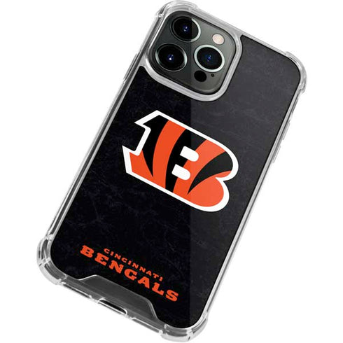 NFL Cincinnati Bengals - Distressed iPhone 15 Pro Max Clear Case