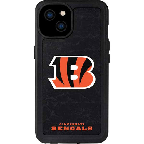 NFL Cincinnati Bengals - Distressed iPhone 15 Plus Waterproof Case