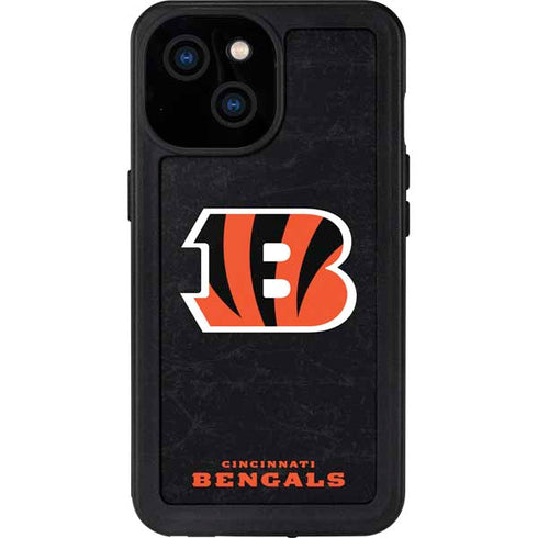 NFL Cincinnati Bengals - Distressed iPhone 15 Waterproof Case