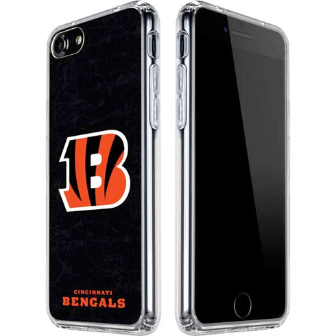 NFL Cincinnati Bengals - Distressed iPhone SE (2nd & 3rd Gen) Clear Case
