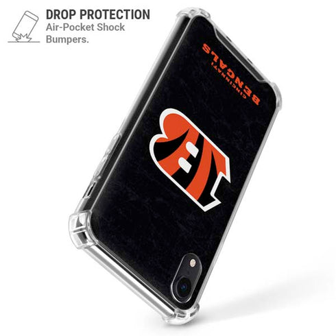 NFL Cincinnati Bengals - Distressed iPhone XR Clear Case