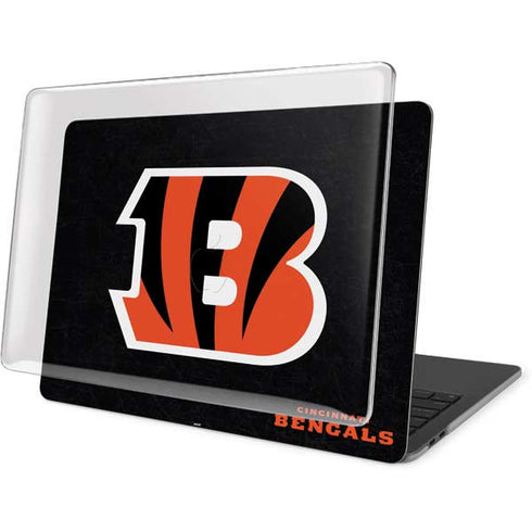 NFL Cincinnati Bengals - Distressed MacBook Pro 16in (2019-20) Case plus Skin